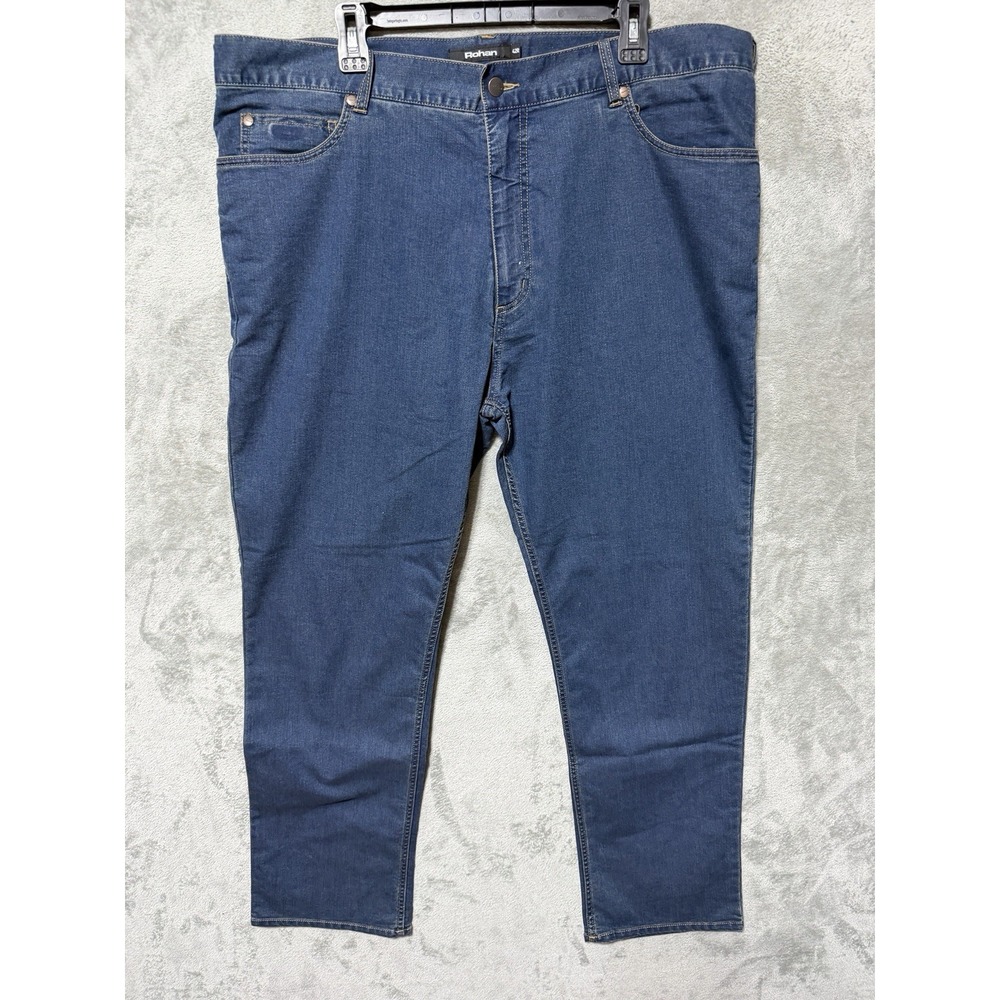 Rohan Straight Jeans Men's 42R Blue Denim Cotton Stretch Medium Wash‎ 5-Pocket
